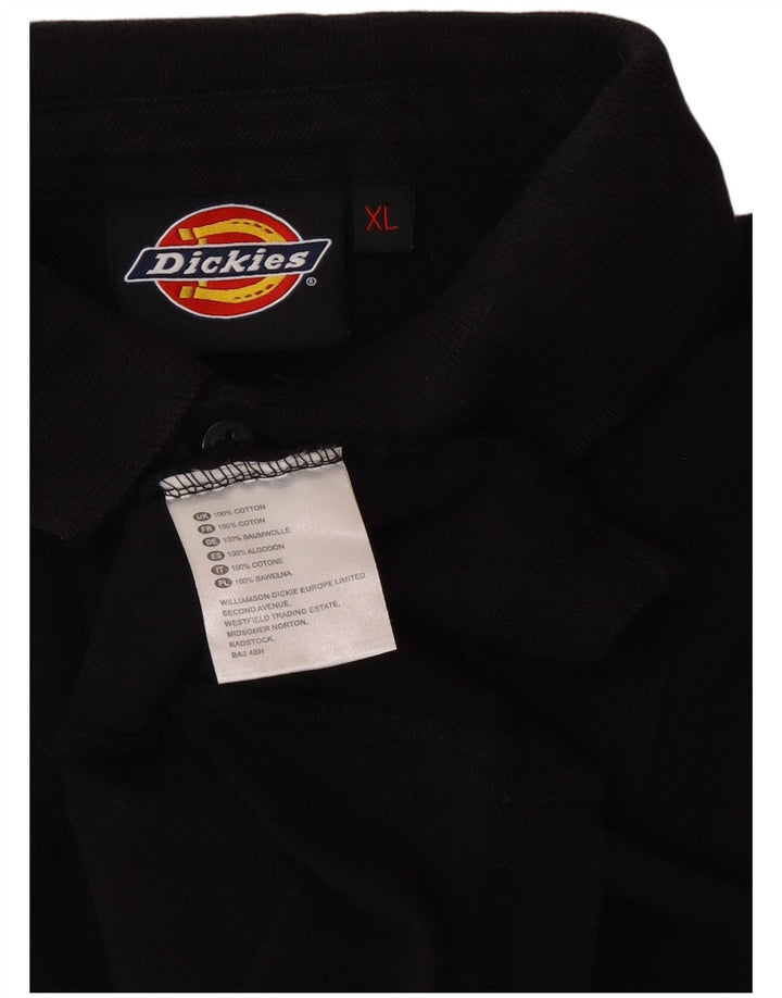 DICKIES Herren-Poloshirt mit Grafik, XL, schwarze Baumwolle