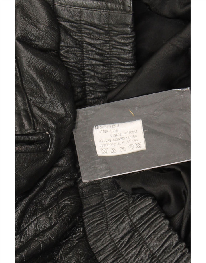 Vintage Herren Lederjacke UK 44 2XL Schwarzes Leder
