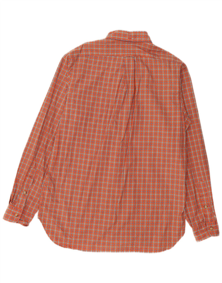 POLO RALPH LAUREN Herrenhemd Mittelorange karierte Baumwolle