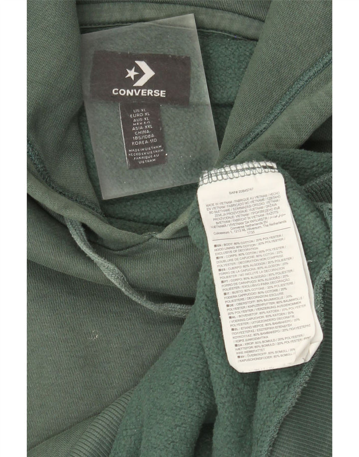 Converse Herren Kapuzenpullover XL, grüne Baumwolle