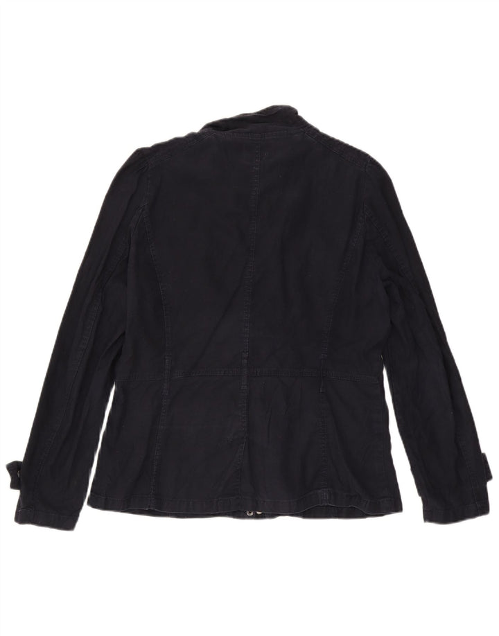 Converse Damen Utility-Jacke UK 16 Large Marineblaue Baumwolle
