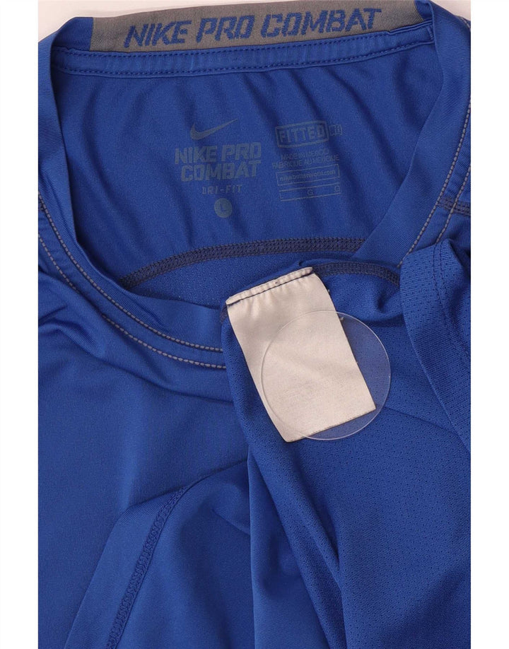 Nike Herren Dri Fit T-Shirt Top Large Blau Polyester