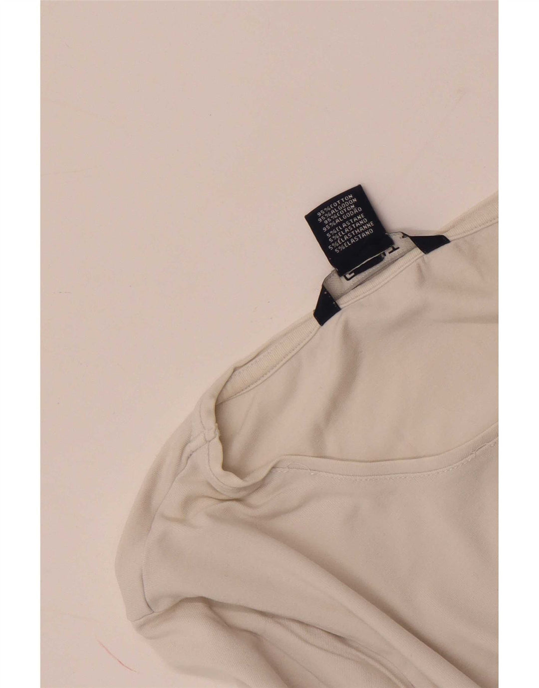 Gant Damen Top Langarm UK 14 Large Weiße Baumwolle