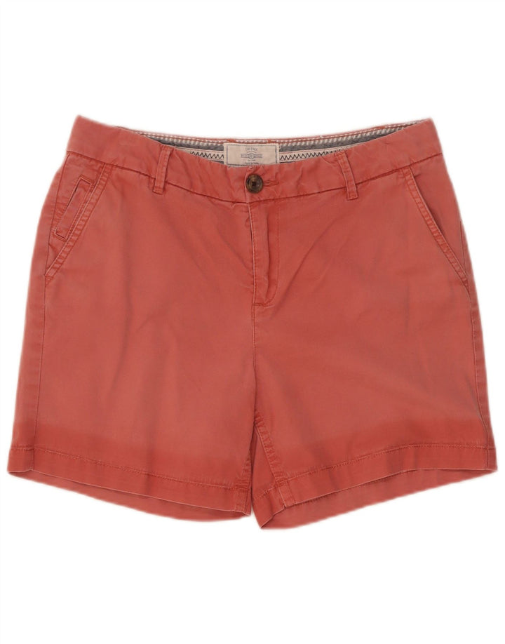 Fat Face Damen Chinoshorts UK 10 Small W30 Rote Baumwolle