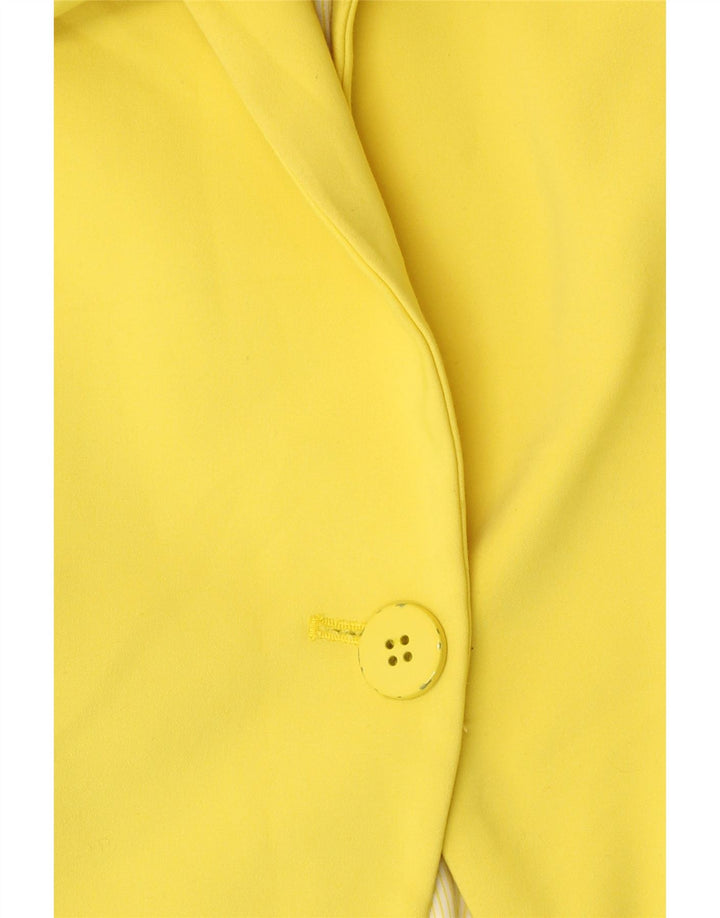 Zara Damen-Blazer mit 1 Knopf, Gr. 10, Größe S, Gelb, Baumwolle