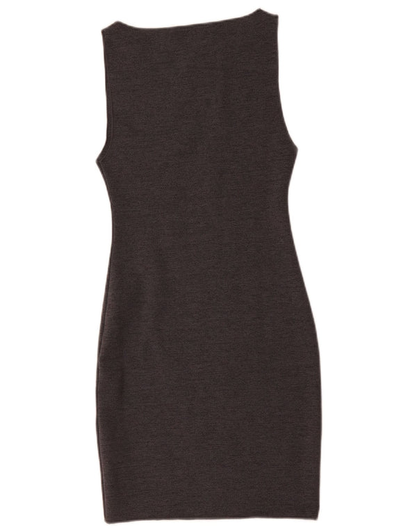 Ärmelloses, figurbetontes Damenkleid von Zara, Größe S, Grau