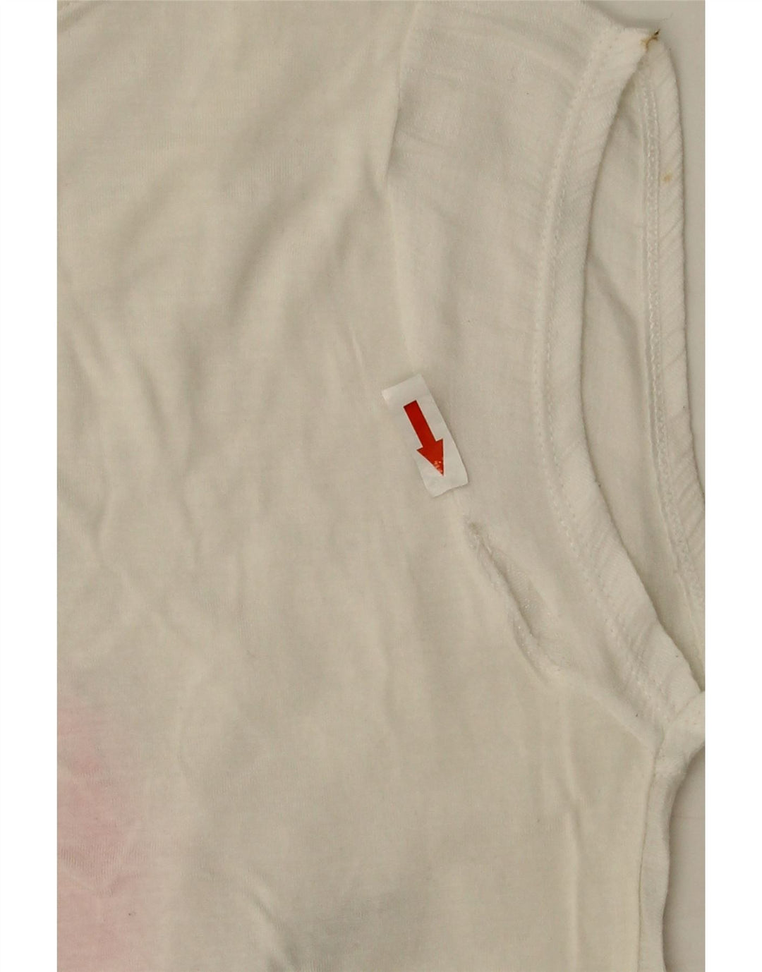Zara Damen Grafik-T-Shirt Top UK 10 Small Weiß