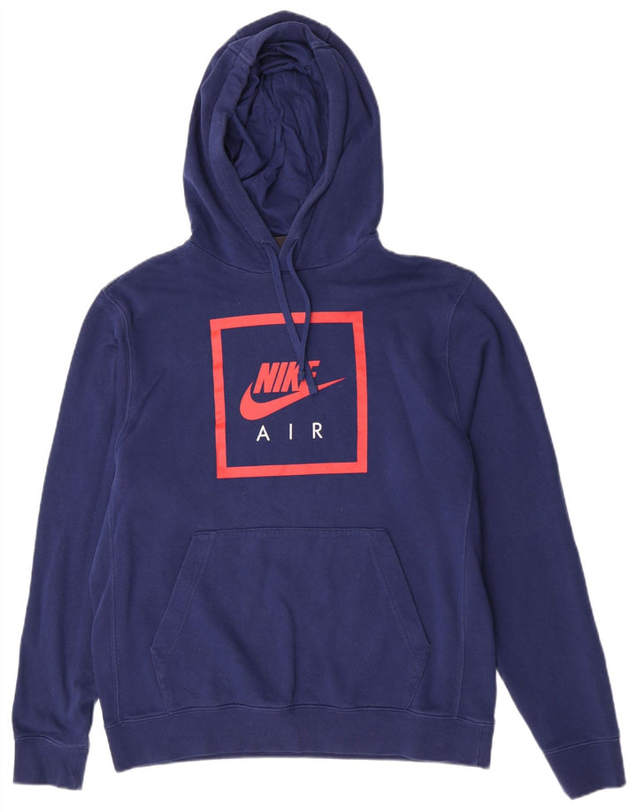 Nike Herren Air Graphic Hoodie Pullover mittelblaue Baumwolle