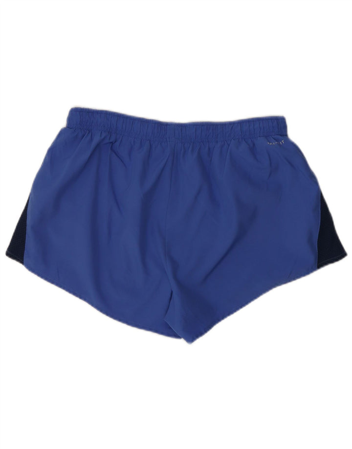 Nike Damen Sportshorts UK 12 Mittelblaues Polyester