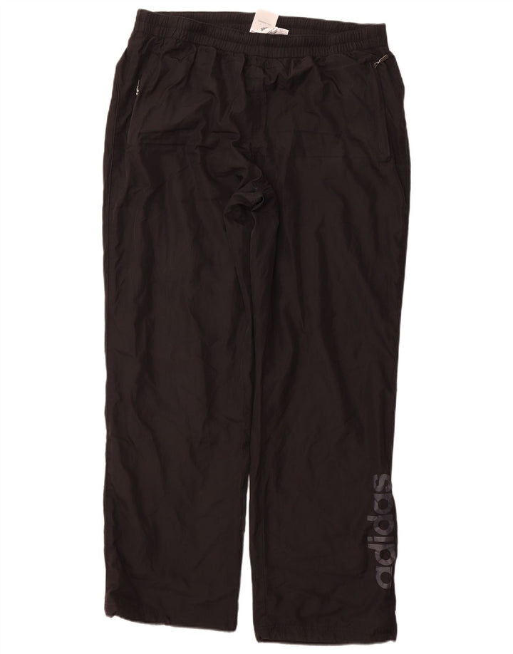 ADIDAS Herren-Trainingshose mit Grafik, groß, aus schwarzem Polyester