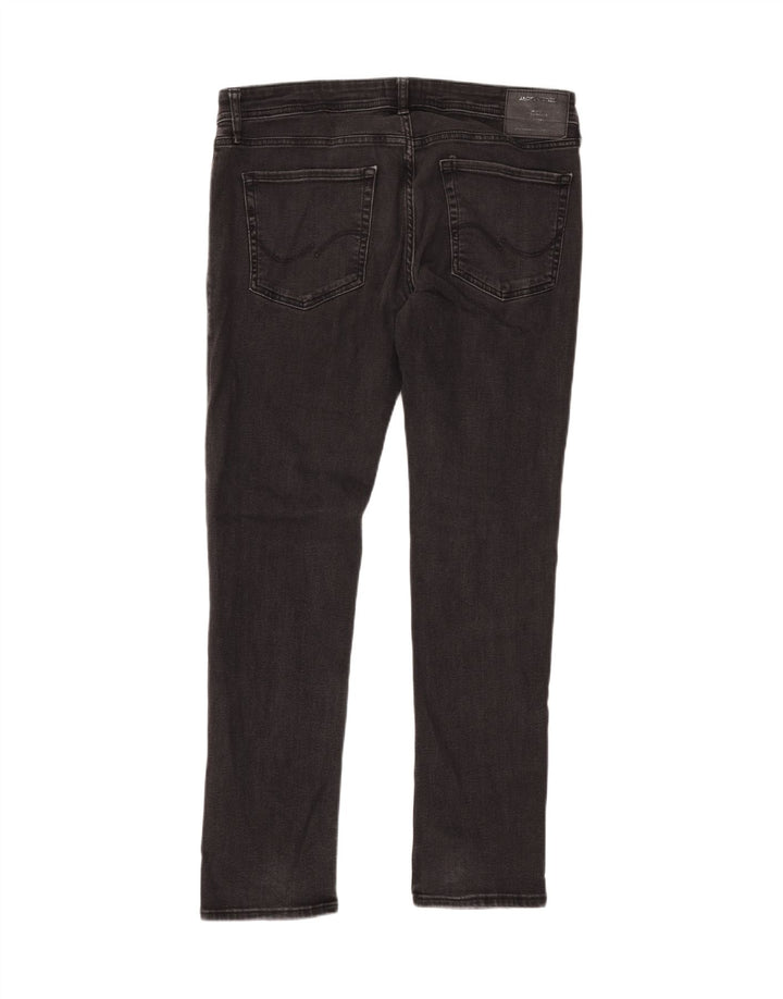 JACK & JONES Herren GLENN Slim Jeans W36 L32 Schwarze Baumwolle