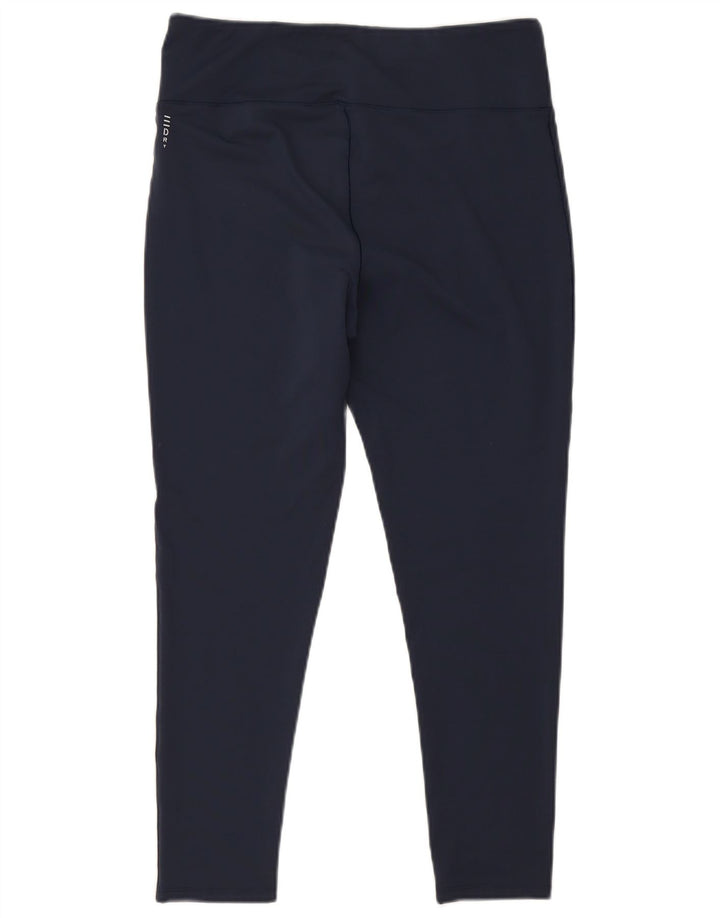 Esprit Womens Graphic Crop Leggings UK 14 Large Marineblau Polyester