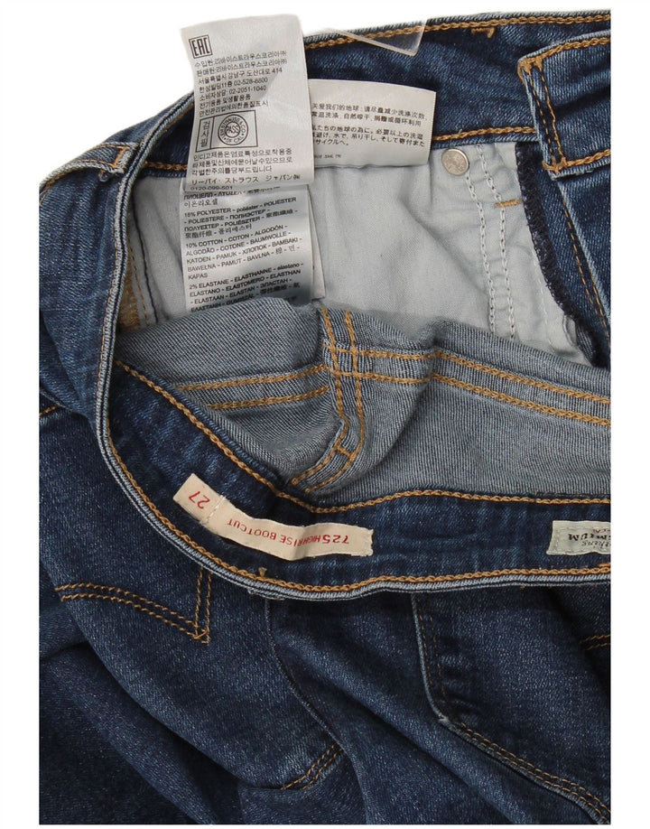 Levi's Damen 725 Bootcut-Jeans mit hohem Bund, W27, L29, blaues Lyocell