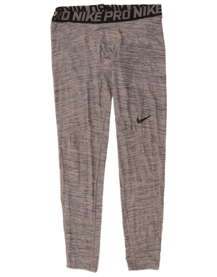 Nike Herren-Leggings mit Dri-Fit-Grafik, Größe L, Grau meliert