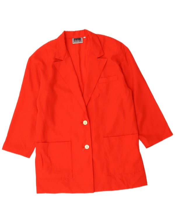LUISA SPAGNOLI Damen Übergroße 2-Knopf-Blazerjacke UK 10 Small Rot