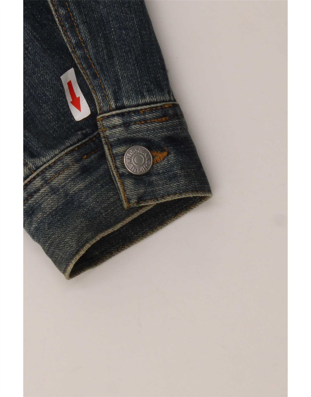 High Lands Herren Jeansjacke UK 38 Mittelblaue Baumwolle