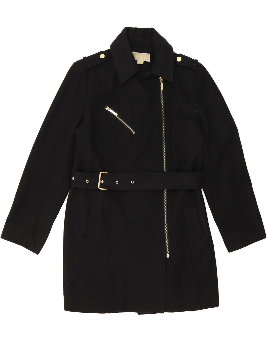 MICHAEL KORS Womens Military Overcoat UK 16 Large Black Wool Vintage Michael Kors and Second-Hand Michael Kors from Messina Hembry 