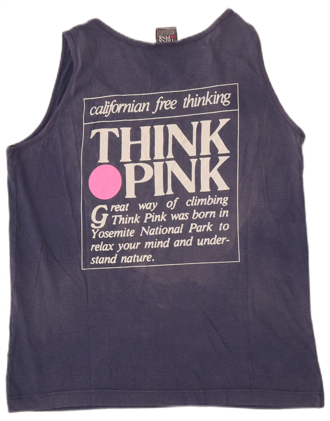 Think Pink Herren-Weste mit Grafik, Größe S, marineblaue Baumwolle