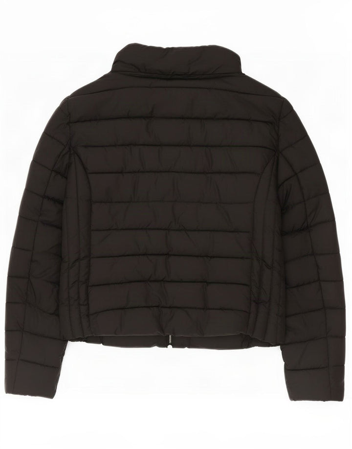 Zara Damen Trafaluc Wattierte Jacke UK 16 Large Schwarz Nylon