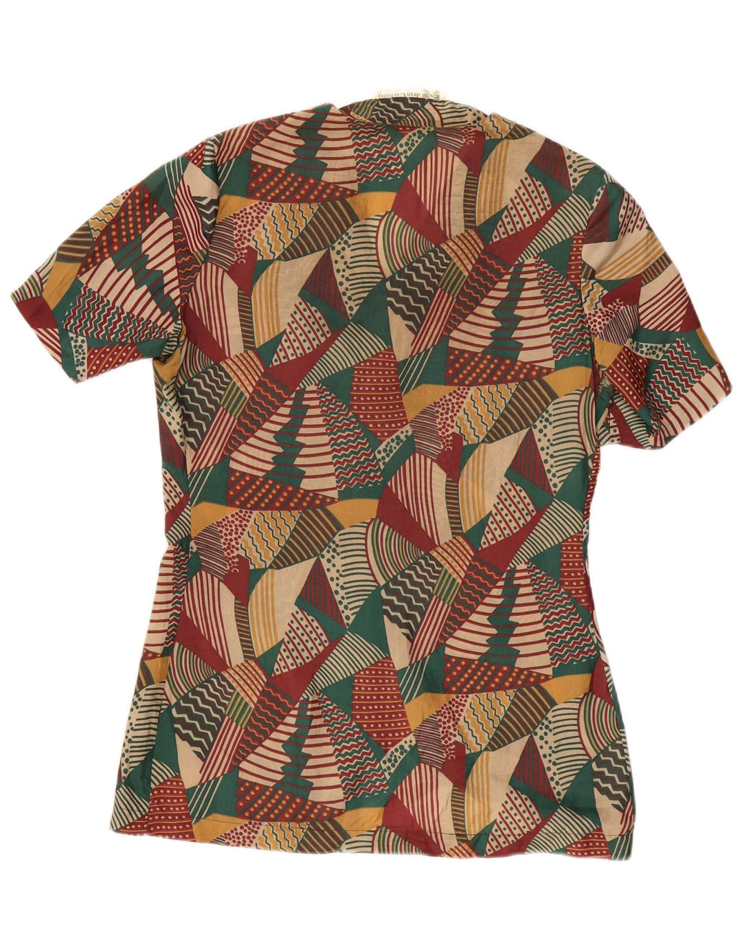 Vintage Damen Hemdbluse IT 42 Medium Mehrfarbig Geometrisch