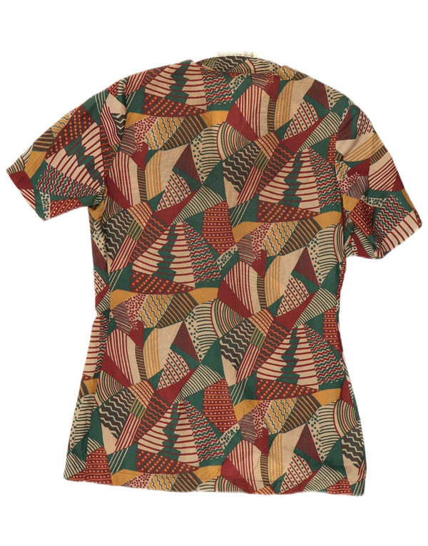Vintage Damen Hemdbluse IT 42 Medium Mehrfarbig Geometrisch