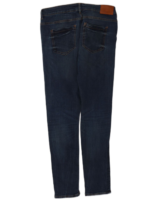 Zara Damen Mid Rise Skinny Jeans EU 42 Large W32 L30 Marineblaue Baumwolle