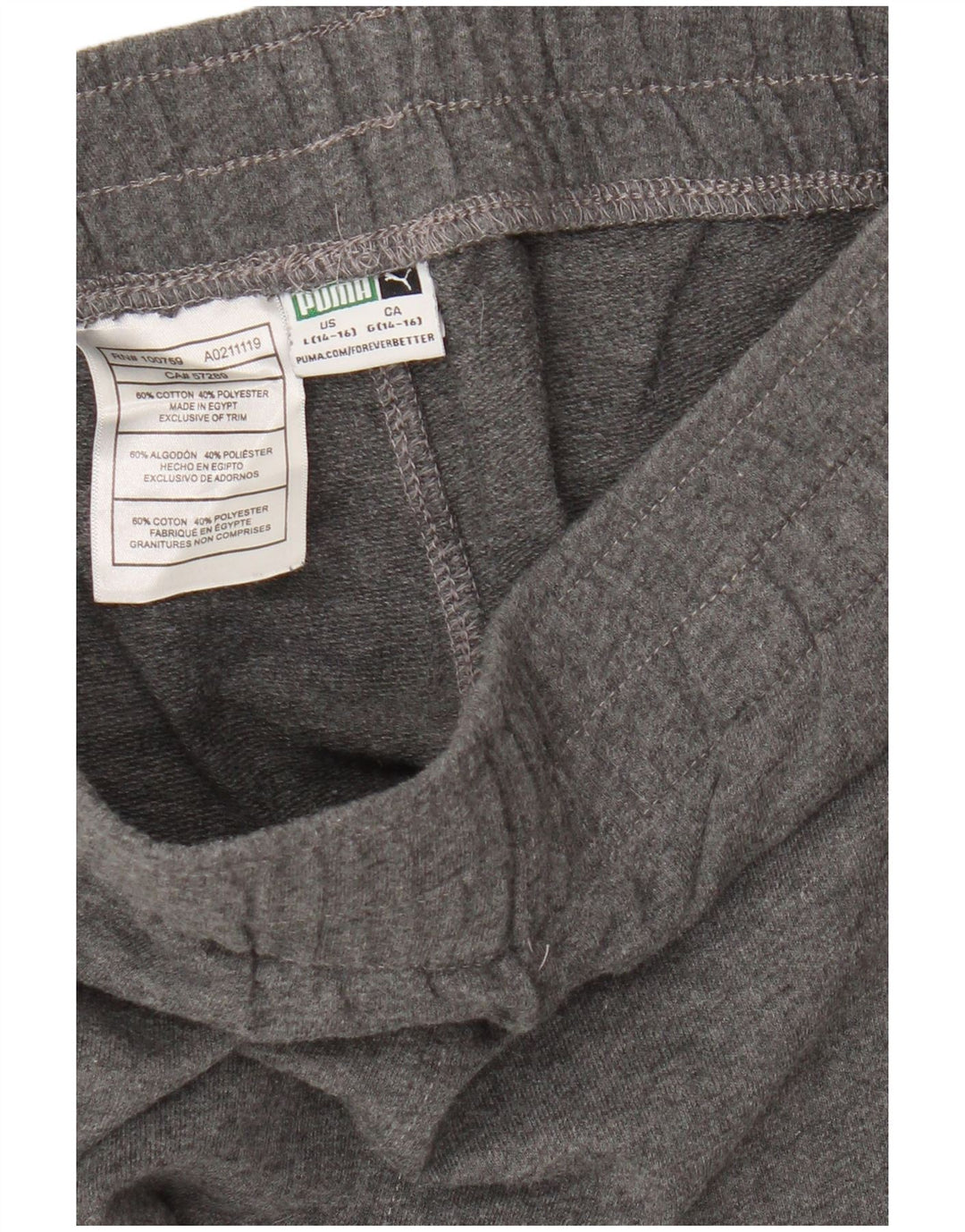 Puma Jungen-Trainingshose mit Grafik, Jogginghose, 14–15 Jahre, Größe L, Grau, Baumwolle