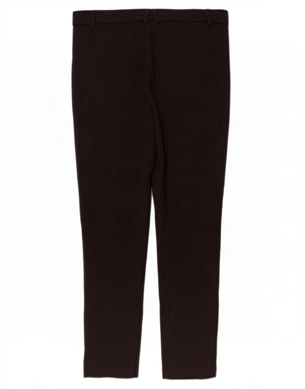 Marks & Spencer Damen Slim-Anzughose UK 16 Large W34 L28 Schwarz gepunktet