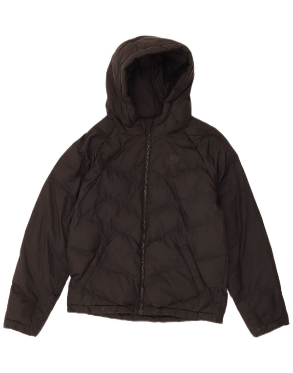 Nike Mädchen-Kapuzenjacke, gepolstert, 12–13 Jahre, Größe L, aus schwarzem Polyester