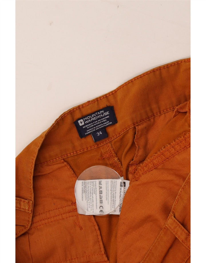 Mountain Warehouse Herren-Cargoshorts, W34, Größe L, Orange, Baumwolle