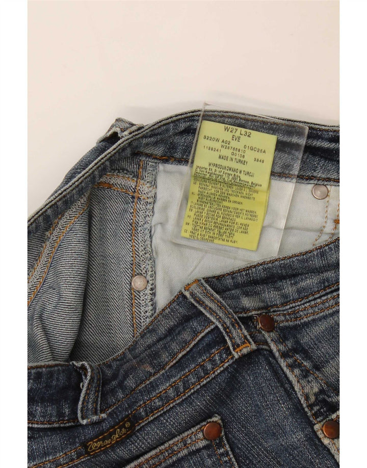 Wrangler Damen Eva Flared Jeans W27 L32 Blaue Baumwolle