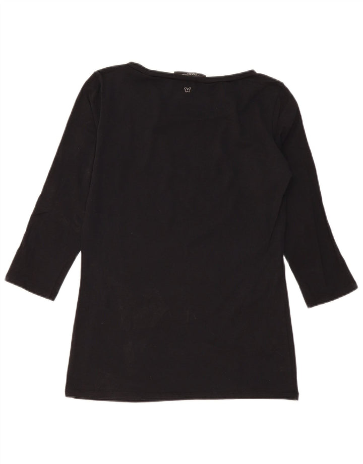 Max Mara Damen Weekend Top 3/4 Ärmel UK 12 Medium Schwarz