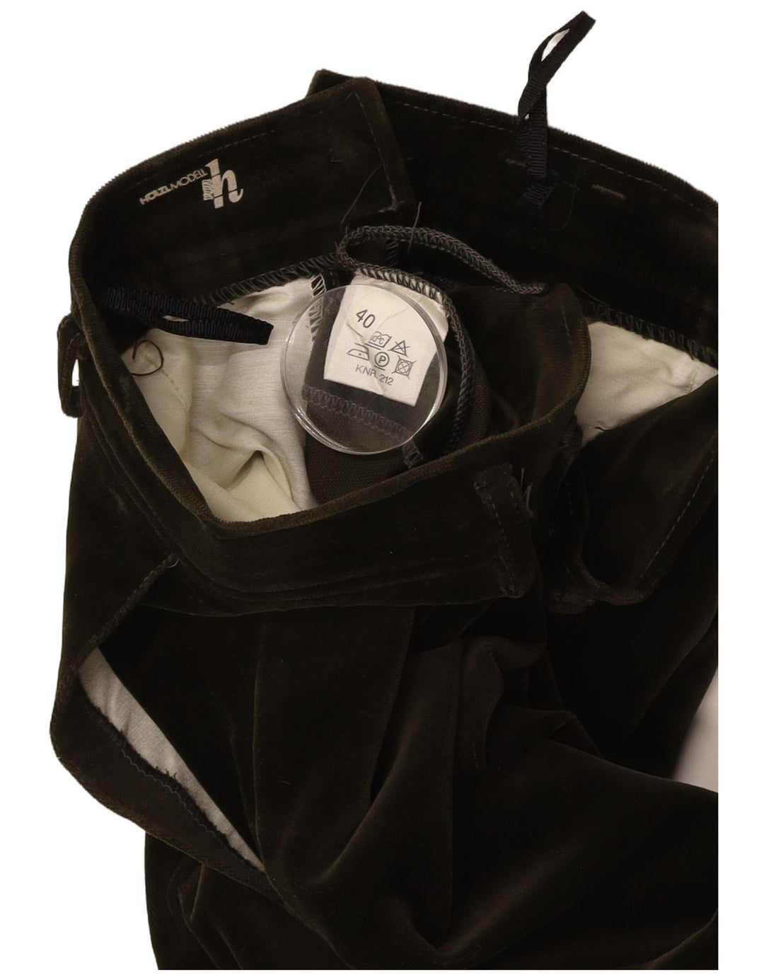 VINTAGE Damen Steigbügel-Samthose EU 40 Medium W27 L29 Grüne Baumwolle