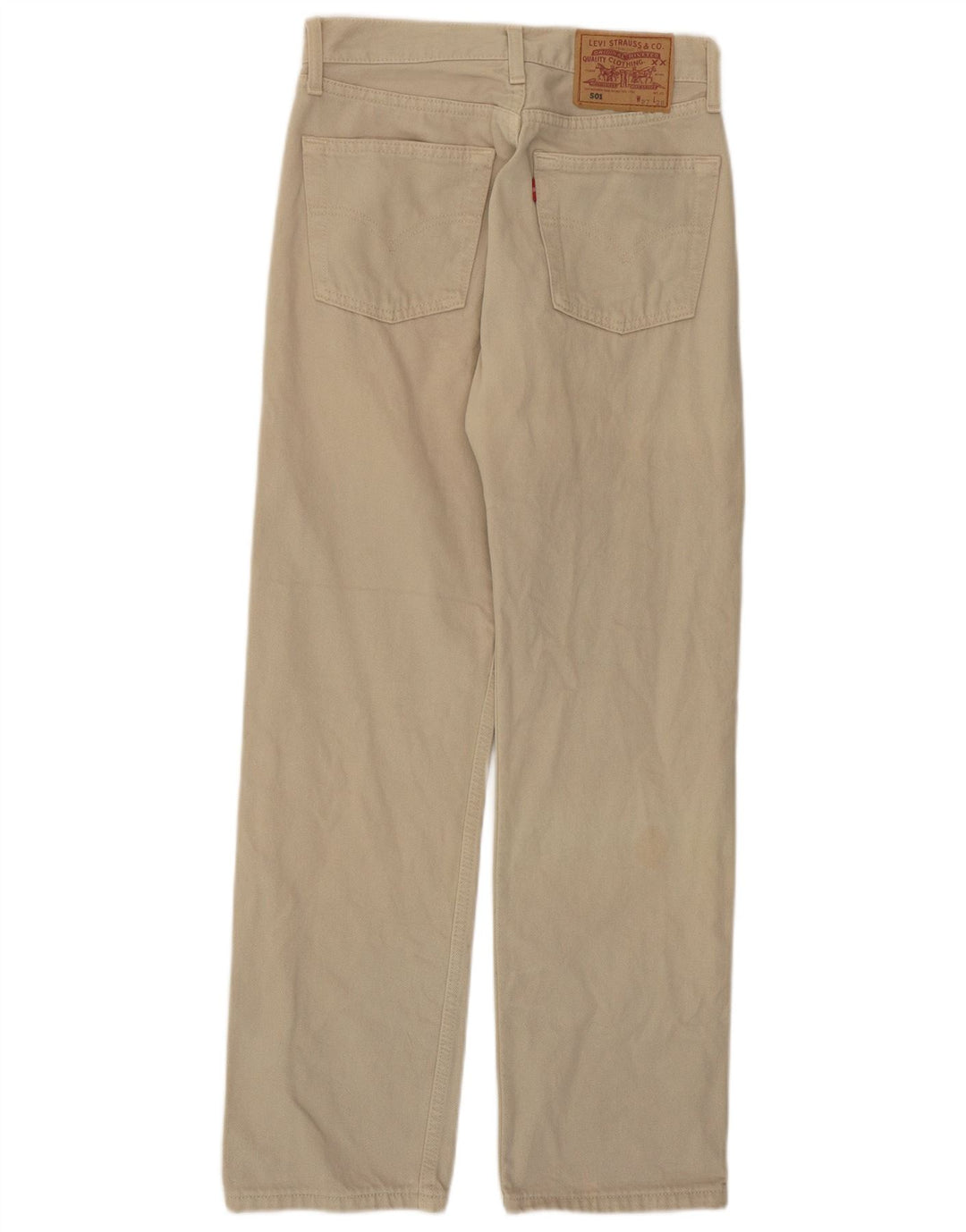 Levi's Herren 501 Straight Jeans W27 L28 Beige Baumwolle