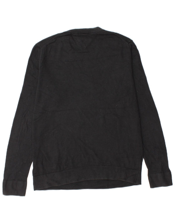 Tommy Hilfiger Jungen-Pullover mit Rundhalsausschnitt, 15–16 Jahre, Größe L, Schwarz