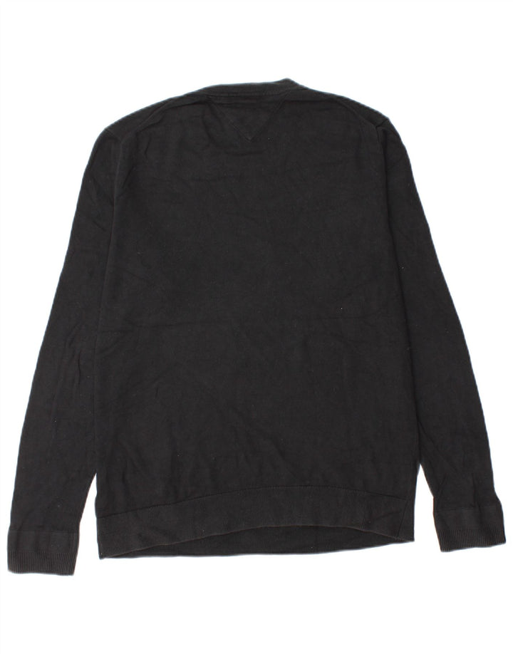 Tommy Hilfiger Jungen-Pullover mit Rundhalsausschnitt, 15–16 Jahre, Größe L, Schwarz