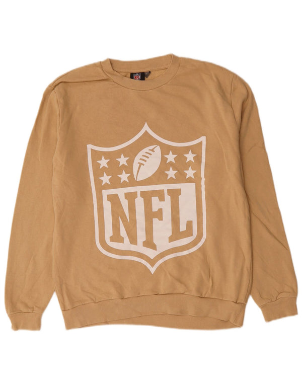 NFL Damen Grafik-Sweatshirt-Pullover, UK 14, mittelbeige Baumwolle