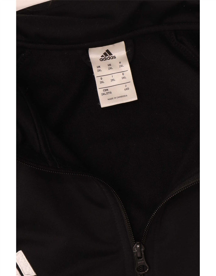 Adidas Herren Graphic Trainingsanzug Top Jacke 2XL Schwarz Polyester