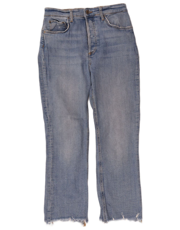 Zara Damen Straight Jeans EU 40 Medium W30 L26 Blau