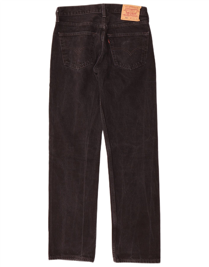 Levi's Herren 501 Straight Jeans W31 L32 Schwarze Baumwolle