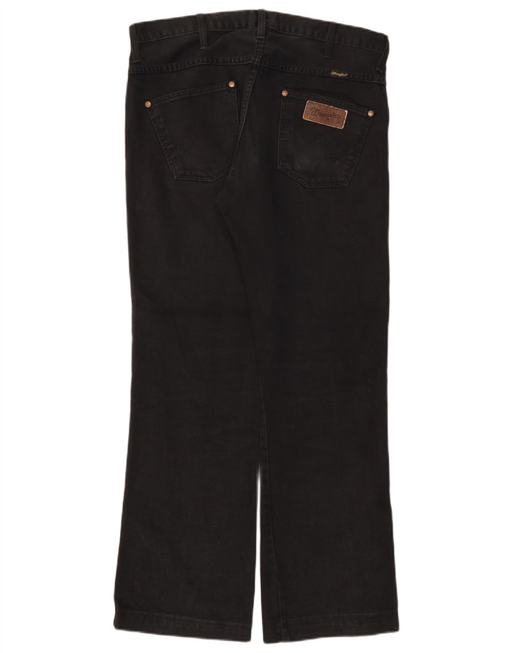 Wrangler Herren Dayton Bootcut Jeans W33 L31 Schwarze Baumwolle