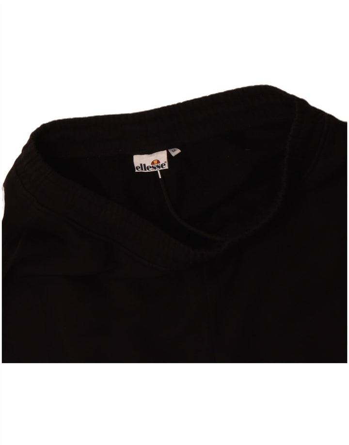 ELLESSE Damen-Trainingshose, UK 14, mittlere schwarze Baumwolle