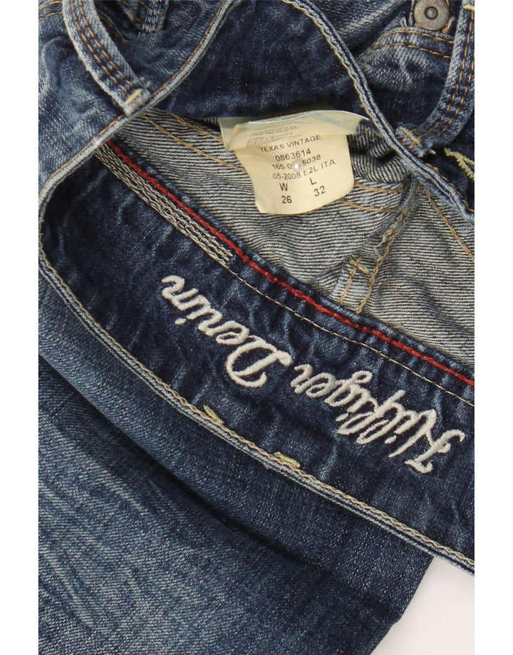 Tommy Hilfiger Damen Schlagjeans W26 L32 Marineblau Baumwolle