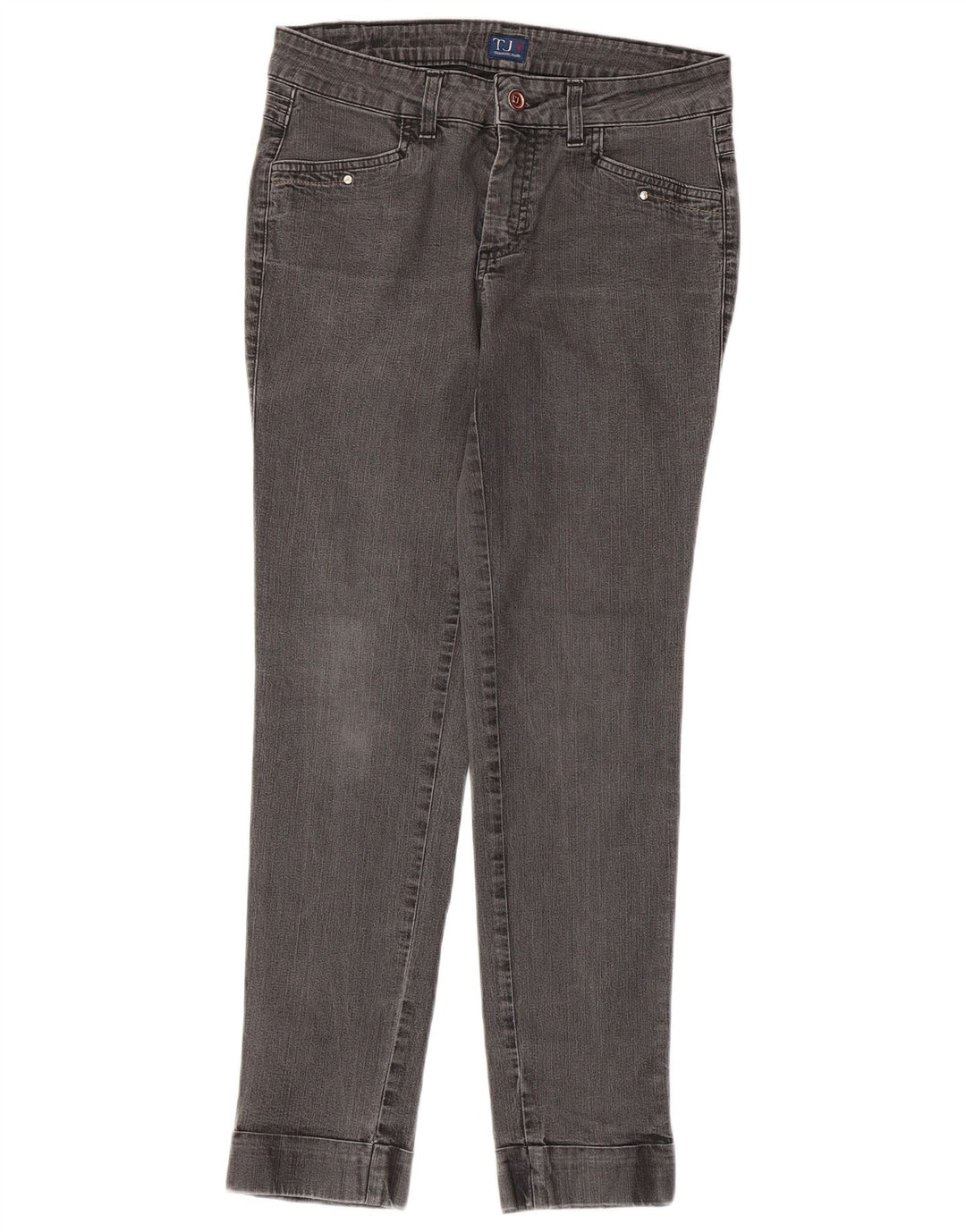 Trussardi Slim-Jeans für Damen, W26, L28, graue Baumwolle