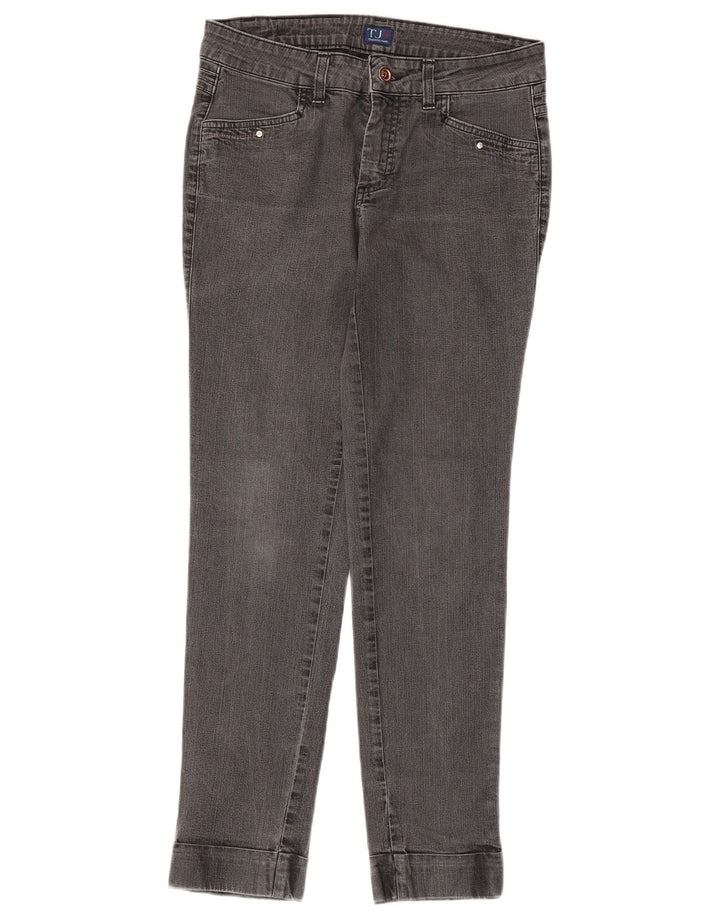 Trussardi Slim-Jeans für Damen, W26, L28, graue Baumwolle