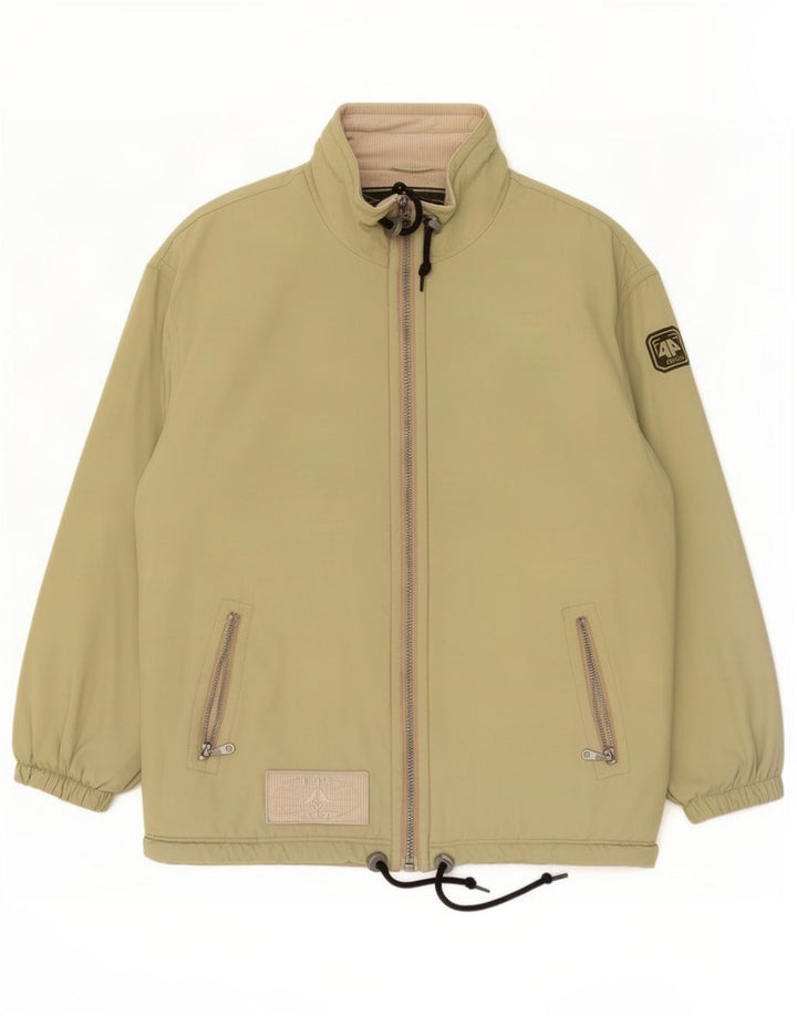 Etirel Herren Bomberjacke mit grafischer lockerer Passform, UK 38, Mittelgrün