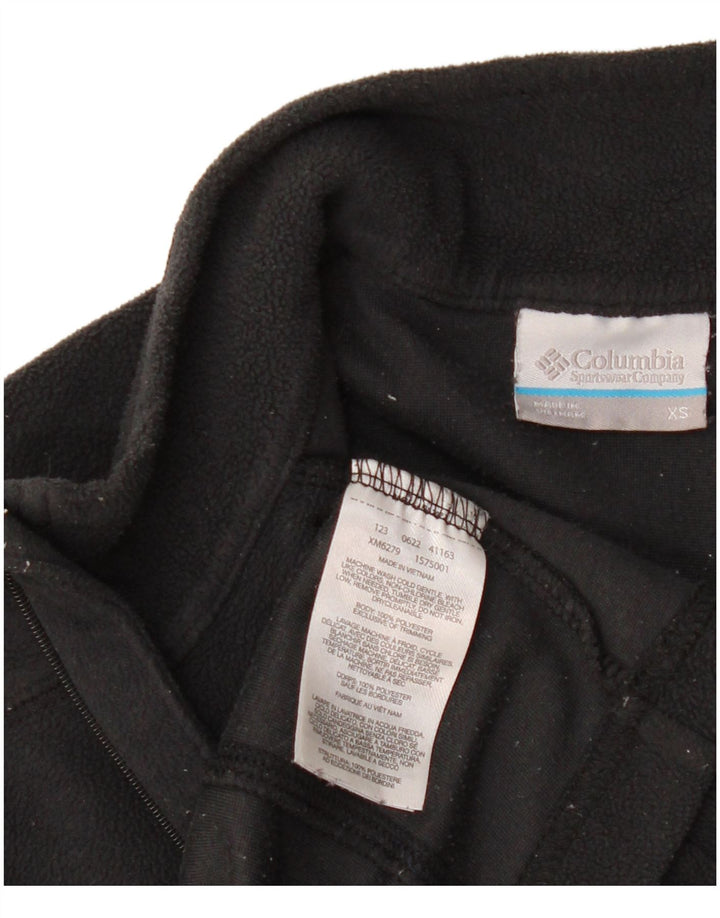 Columbia Herren-Fleecepullover mit Reißverschluss, XS, schwarzes Polyester