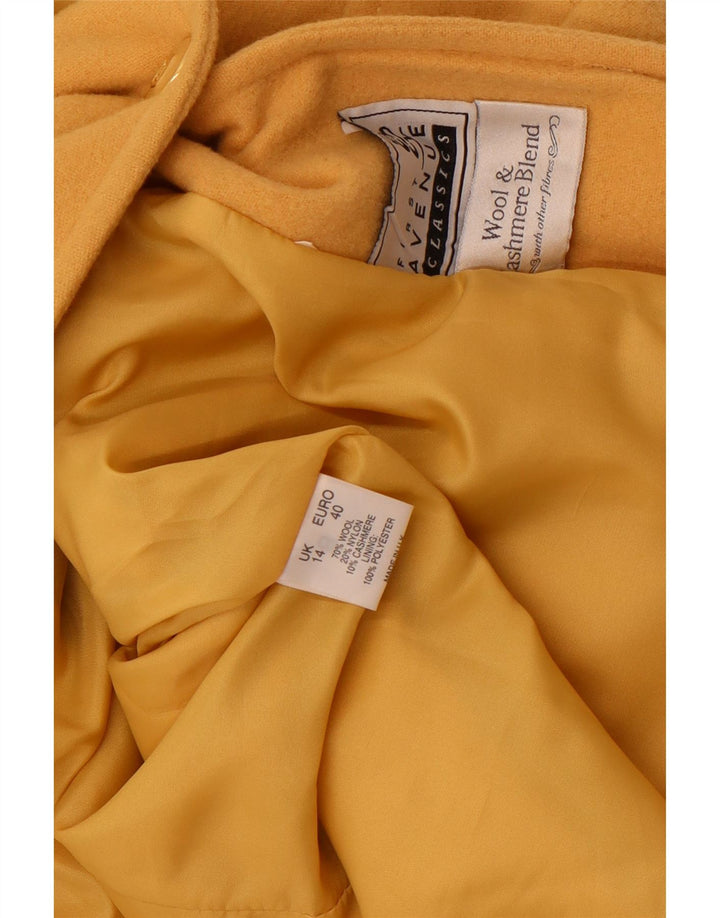 First Avenue Damen-Blazerjacke mit 1 Knopf, UK 14, mittelgelbe Wolle