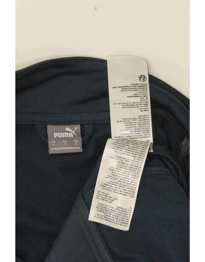 Puma Damen-Trainingsanzug-Top-Jacke, UK 10, Größe S, blau, Colourblock-Polyester