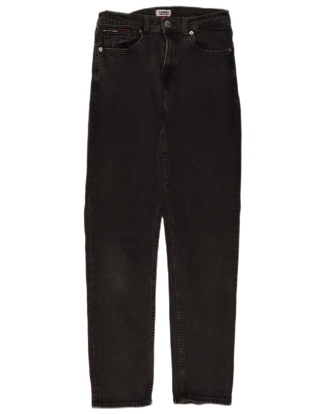 Tommy Hilfiger Damen Slim Jeans W26 L27 Schwarze Baumwolle